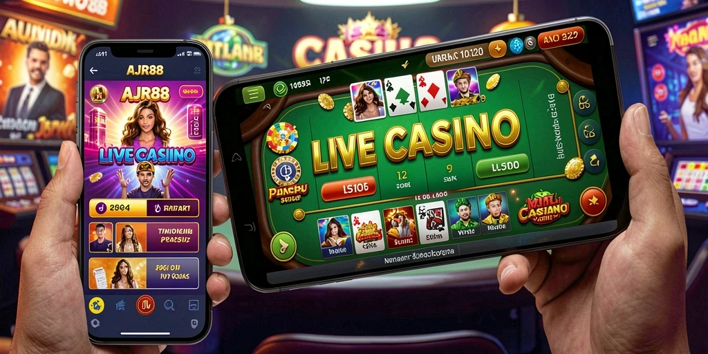 Tampilan gameplay AJR88 yang mendebarkan di Live Casino.
