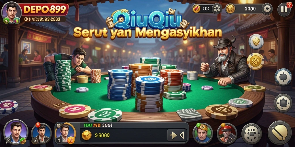 Tampilan seru saat bermain QiuQiu di DEPO89.