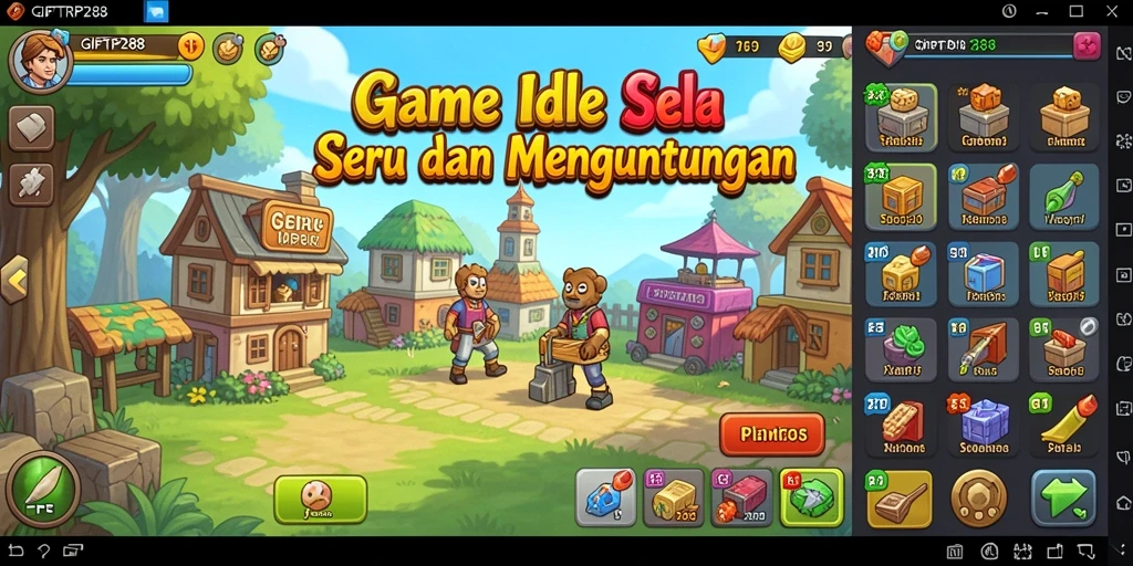 Tampilan gameplay <strong>GIFTRP288</strong> menampilkan mekanisme Idle yang menarik dan intuitif.