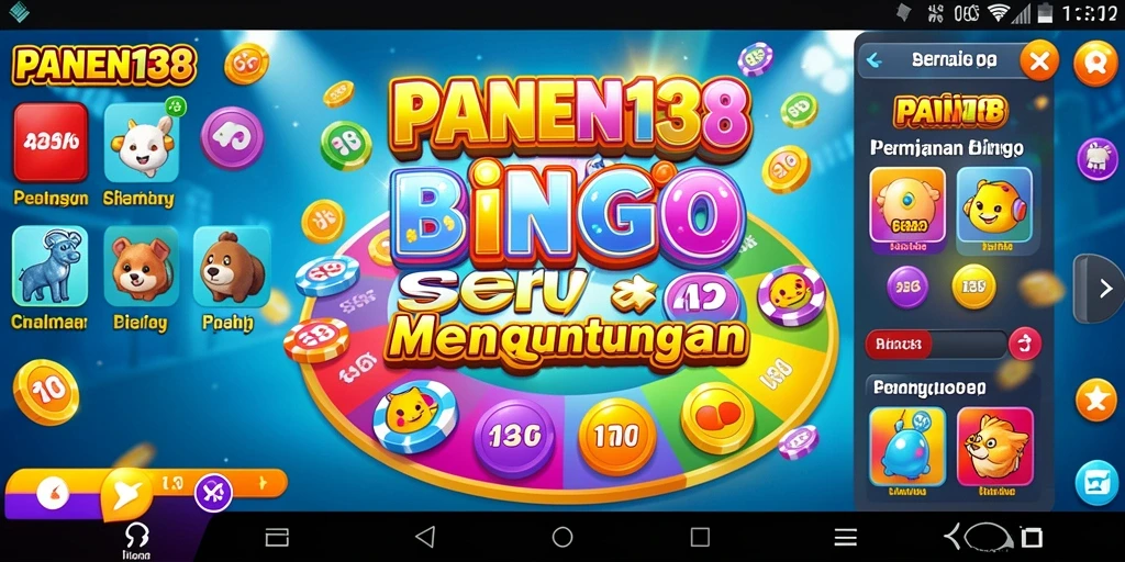 Screenshot PANEN138 menampilkan keseruan bermain Bingo bersama teman.