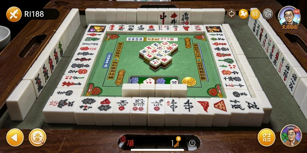 Tampilan gameplay RI188 yang seru dan mendebarkan saat bermain Mahjong.
