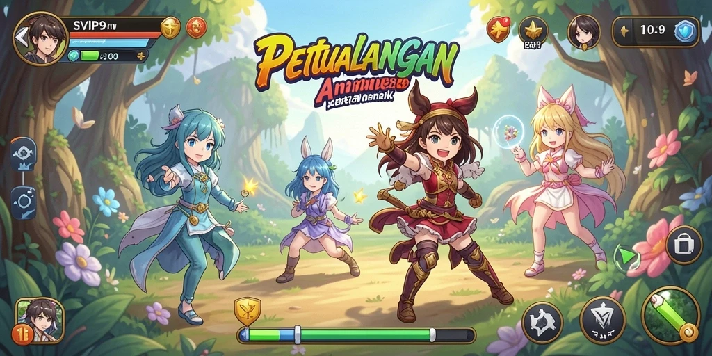 Gameplay seru dengan karakter anime yang keren.
