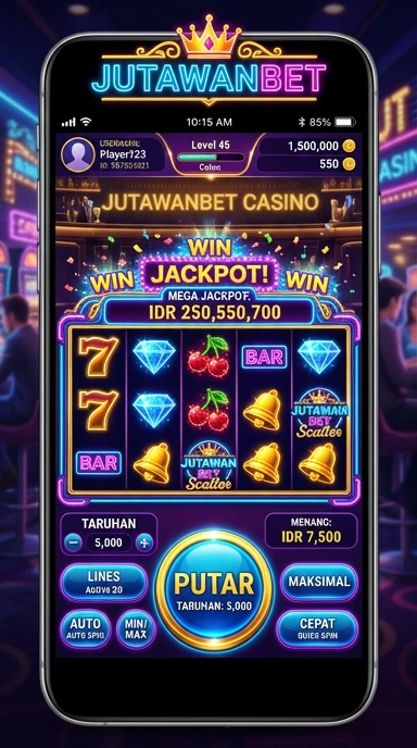 Tampilan antarmuka pengguna yang sederhana di jutawanbet.
